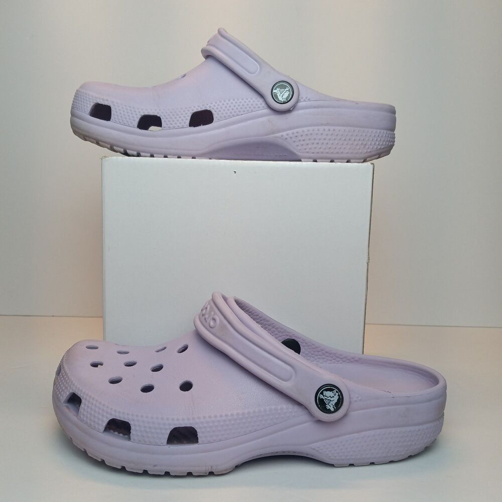 Crocs Classic Clogs Mens5/Womens7 Purple Unisex Slip On Shoes